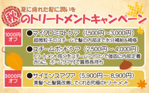 秋の美髪キャンペーン